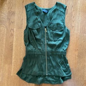 BEBE olive blouse